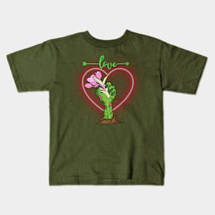 Zombies Need Love Too Kids T-Shirt